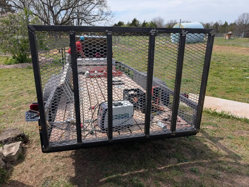 Finished welded trailer cage